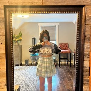 Rewind pleated skirt